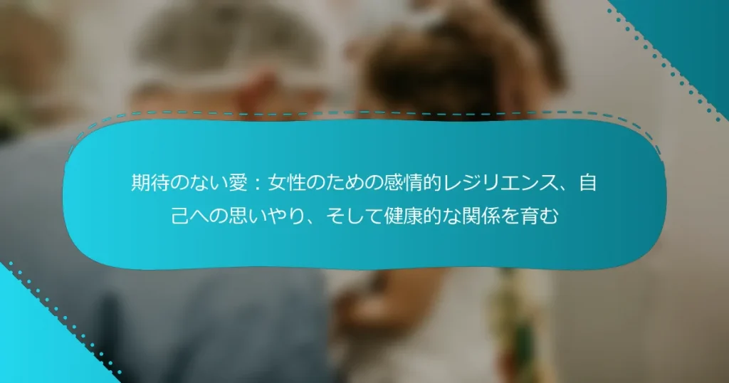期待のない愛：女性のための感情的レジリエンス、自己への思いやり、そして健康的な関係を育む